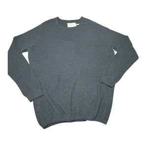 Womens Knit Crewneck Sweater XL Organic Cotton Sustainable Oversized Minimalist